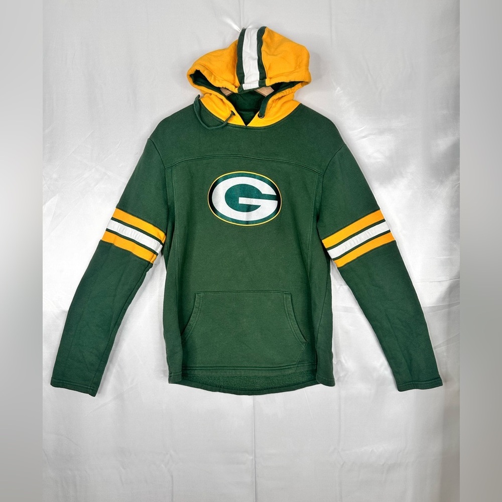 NFL‎ Green and Gold Men's Hoodie Size Medium